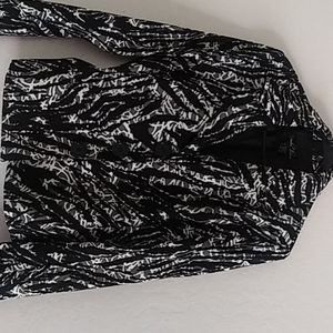 Black and white blazer